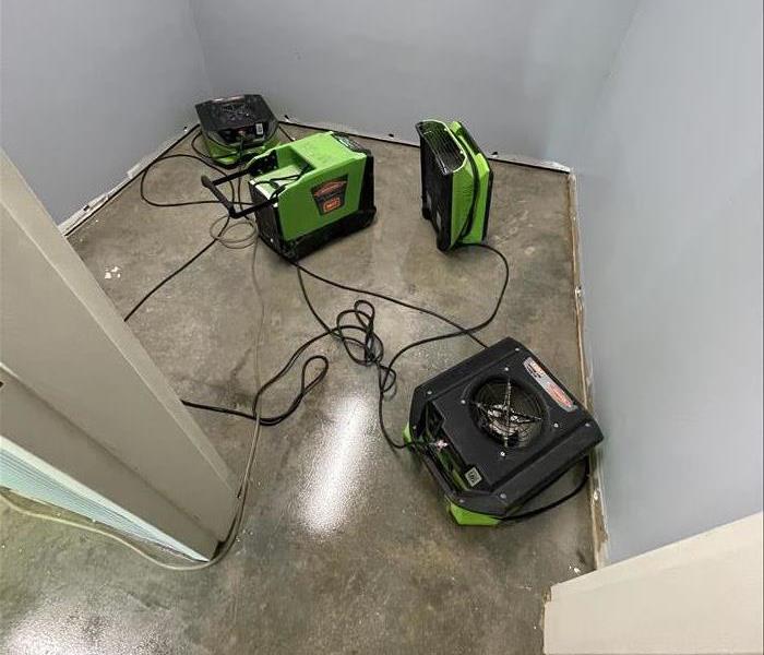 SERVPRO water equipment placed in home with water damage